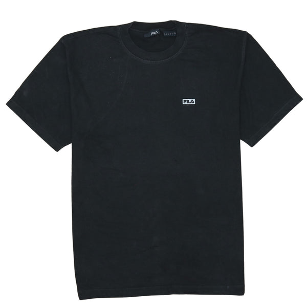 Fila Vintage 90's Black Crew Neck T-Shirt Medium