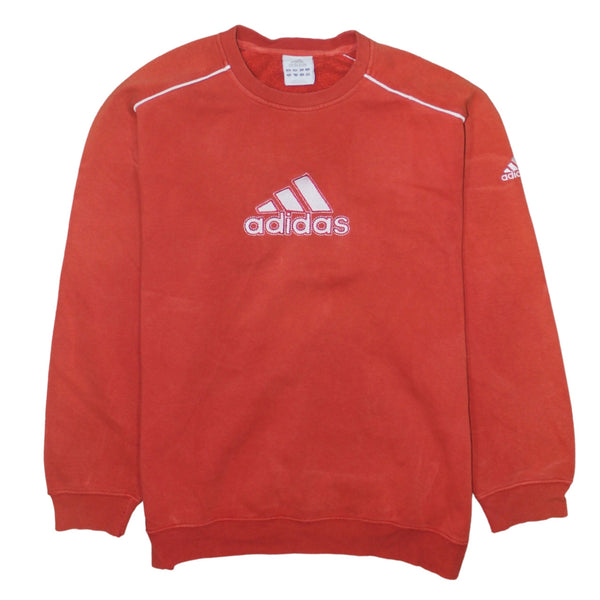 Adidas 90's Spellout Crew Neck Sweatshirt Medium  Red