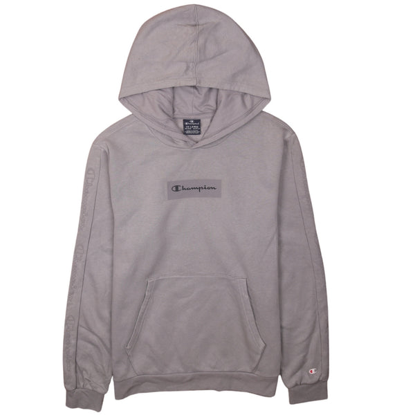 Champion 90's Vintage Grey Pullover Hoodie 2XL Drawstring Pockets