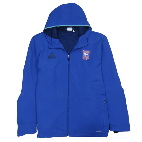 Adidas 90's Hooded Full Zip Up Windbreaker XLarge Blue
