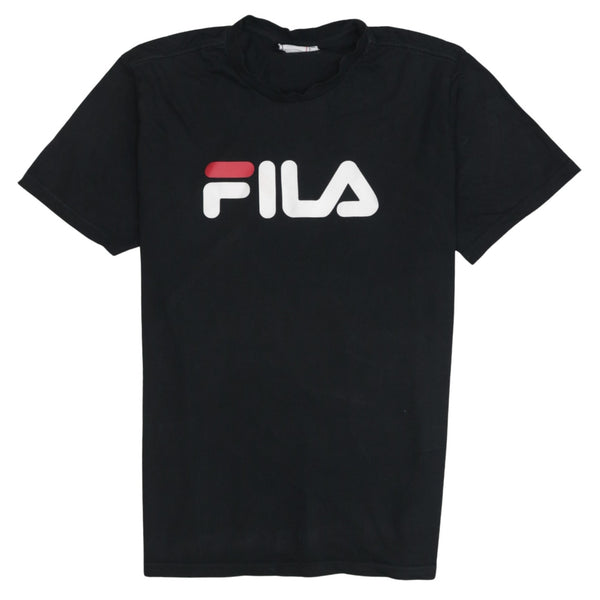 Fila 90's Spellout Short Sleeves T Shirt Medium Black