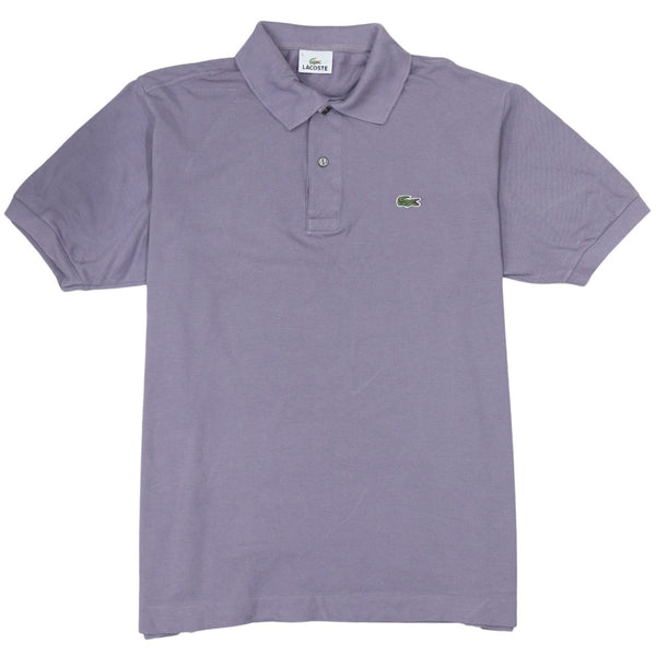 Lacoste 90's Short Sleeves Quarter Button Polo Shirt Large  Purple