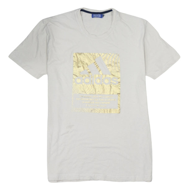 Adidas 90's Spellout Short Sleeves T Shirt XLarge Beige Cream