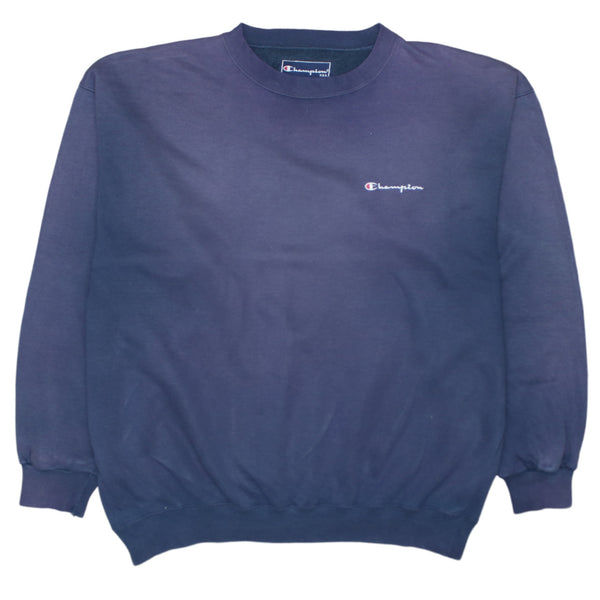 Champion 90's Lightweight Crew Neck Sweatshirt XLarge Navy Blue