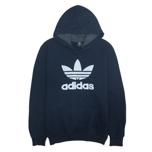 Adidas Vintage 90s Navy Blue Spellout Pullover Hoodie 2XL X-Large