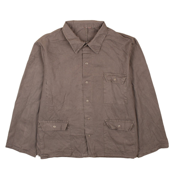 Vintage 90's Active Grey Windbreaker XLarge Button Up Lightweight