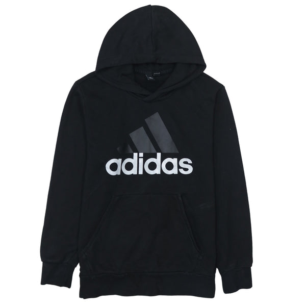 Adidas 90's Spellout Pullover Hoodie Medium  Black