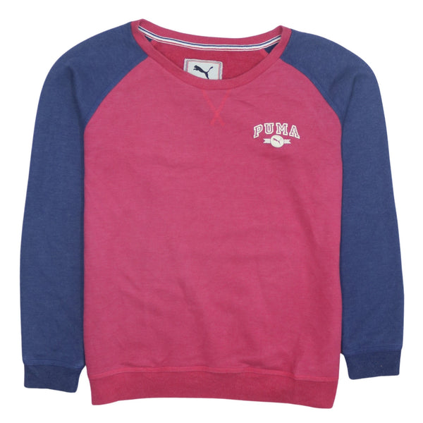 Puma 90's Pink Heavyweight Crew Cotton Sweatshirt XLarge Vintage