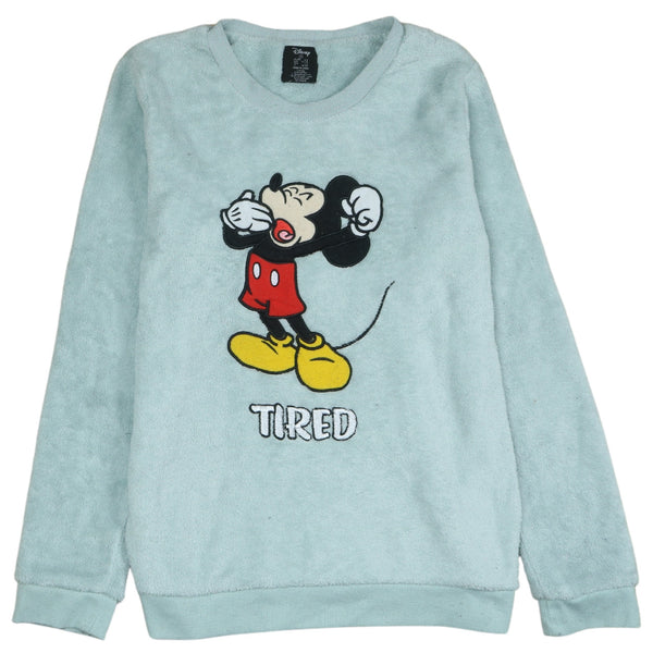 Vintage 90's Disney Mickey Mouse Grey Crew Neck Sweatshirt XS