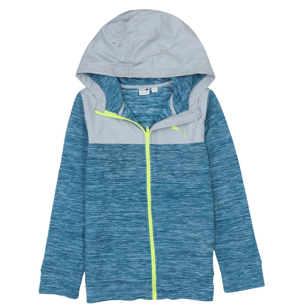 Vintage 90's Puma Blue Sportswear Full Zip Hoodie Medium