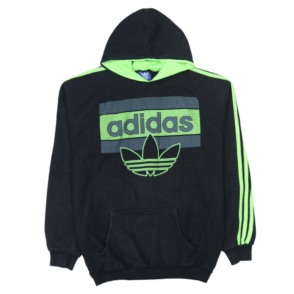 Adidas 90's Spellout Pullover Hoodie XLarge Black
