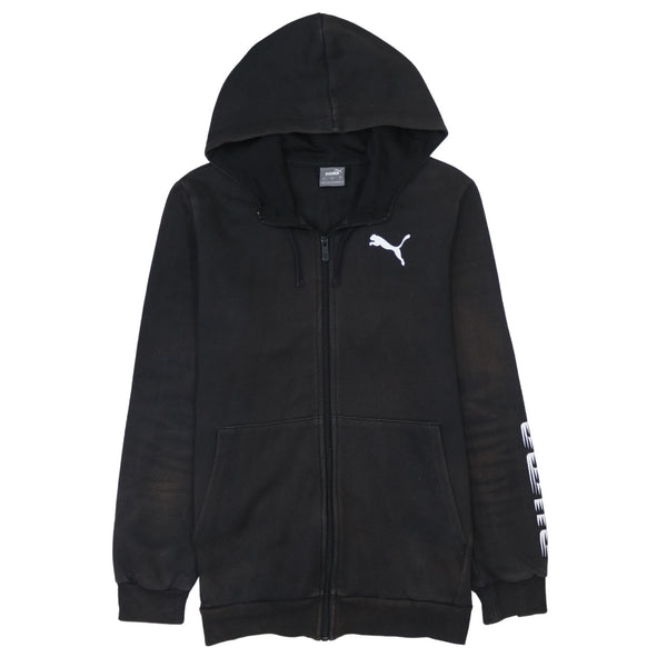 Puma 90's Retro Black Lightweight Full Zip Up Hoodie Men's Small