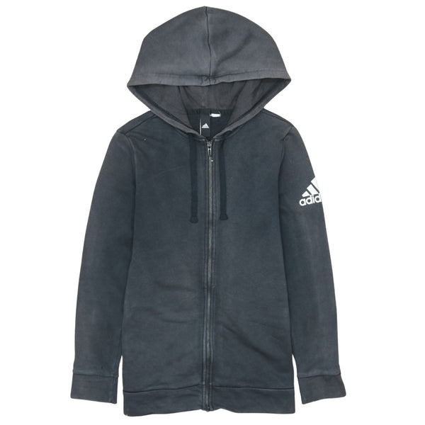 Adidas Retro 90's Black Lightweight Hoodie XSmall Full Zip Up