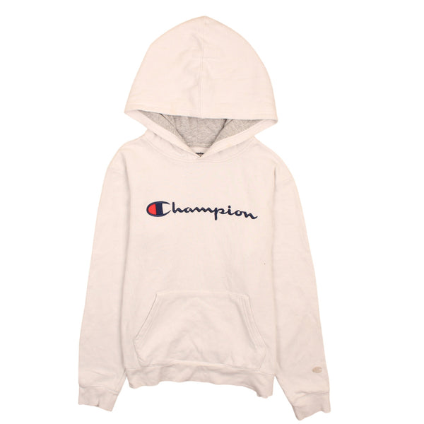 Champion 90's XLarge White Spellout Heavyweight Hoodie for Women