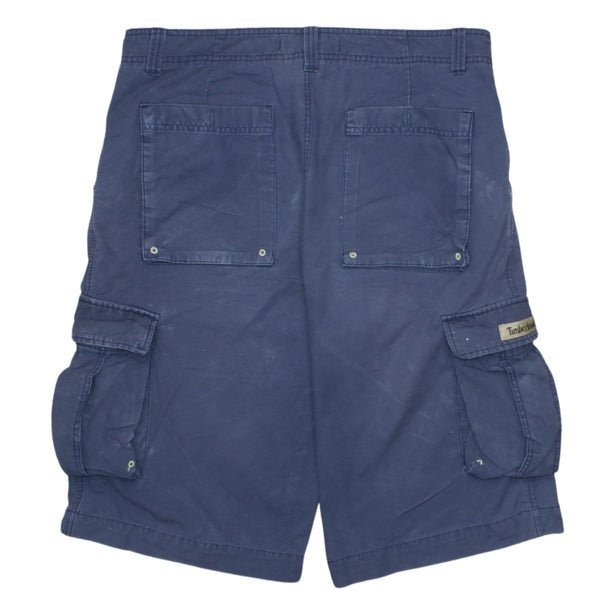 Timberland 90's Vintage Navy Blue Cargo Baggy Chino Shorts Mens 36
