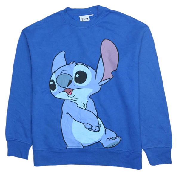 Vintage Disney 90's Stitch Crew Neck Sweatshirt XS Blue