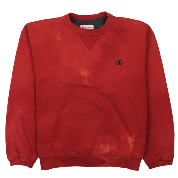 Champion 90's Men's Large Crew Neck Sweatshirt Burgundy Red Vintage