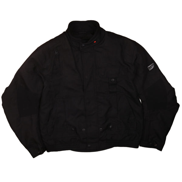 Vintage 90's Heavyweight Full Zip Windbreaker Large Black Active