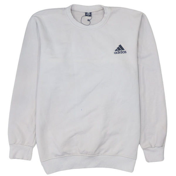 Adidas 90's Vintage Grey Crew Neck Sweatshirt 2XL XXLarge Comfy Fit