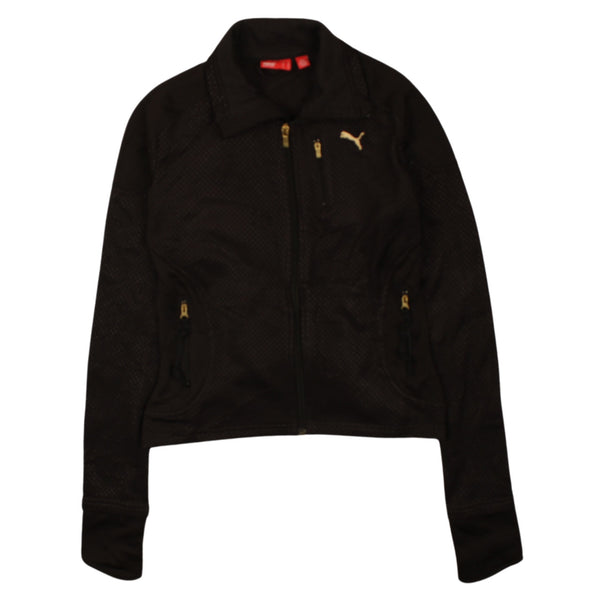 Puma 90s Black Heavyweight Full Zip Sweatshirt Women's XSmall