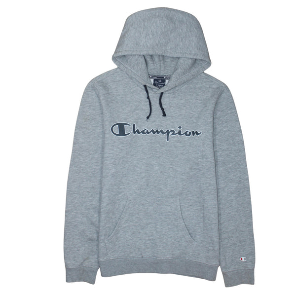 Champion 90's Spellout Pullover Hoodie XSmall Grey