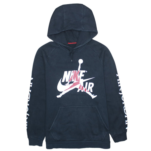 Vintage Jordan 90's Spellout Black Pullover Hoodie Large