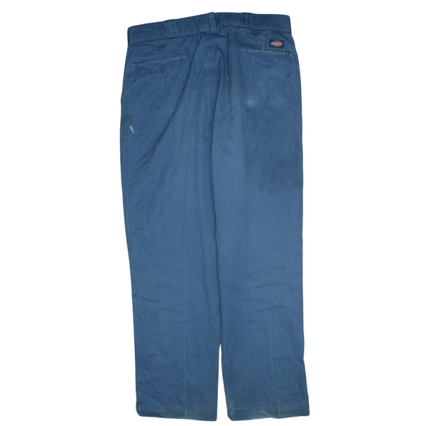Dickies 90's Flat Front Straight Leg Baggy Trousers / Pants 38 Black
