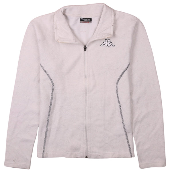 Kappa 90's Hiking Warm Full Zip Up Fleece Jumper Large White