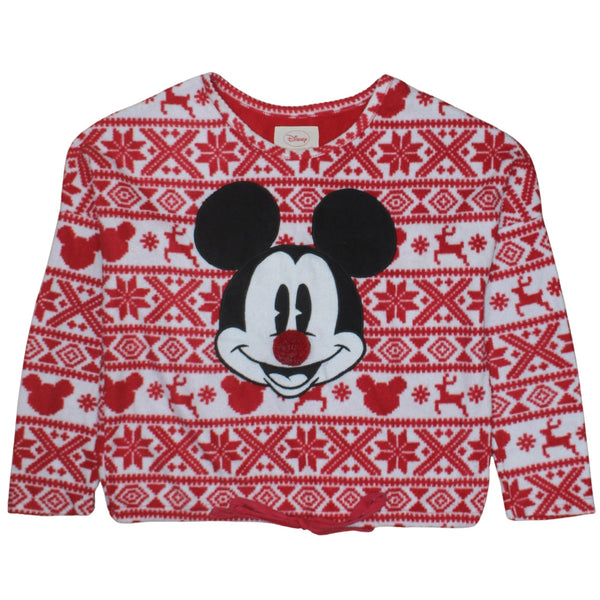 Disney 90's Mickey Mouse Crew Neck Sweatshirt Large  Red