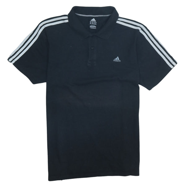 Adidas 90's Short Sleeves Quarter Button Polo Shirt XXLarge (2XL) Black