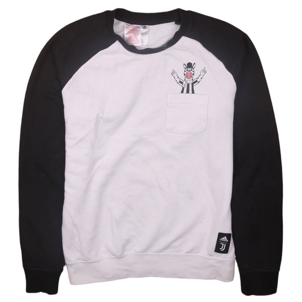 Adidas Vintage 90s White Heavyweight Crew Neck Sweatshirt Large