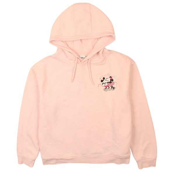 Vintage Disney 90's Pink Mickey & Minnie Mouse Women's Medium Hoodie