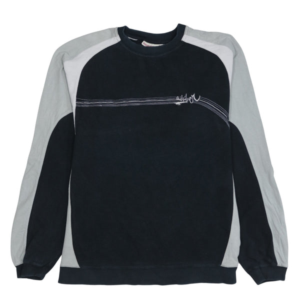 QuikSilver 90's Lightweight Crew Neck Sweatshirt XLarge Black
