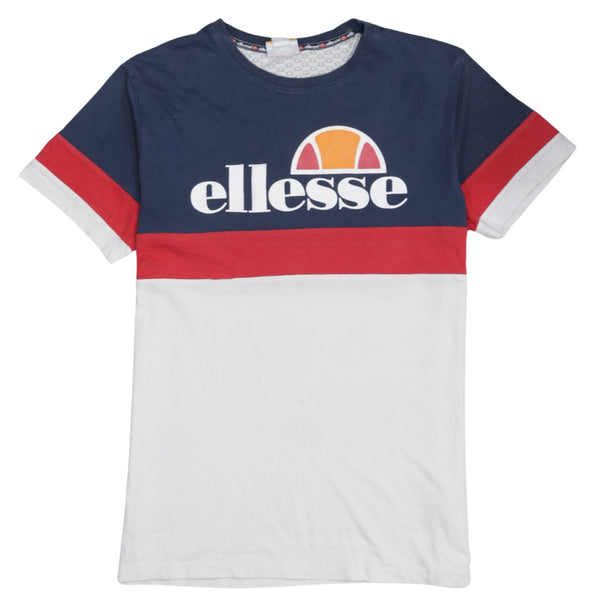 Ellesse 90's Spellout Short Sleeves T Shirt Medium Navy Blue