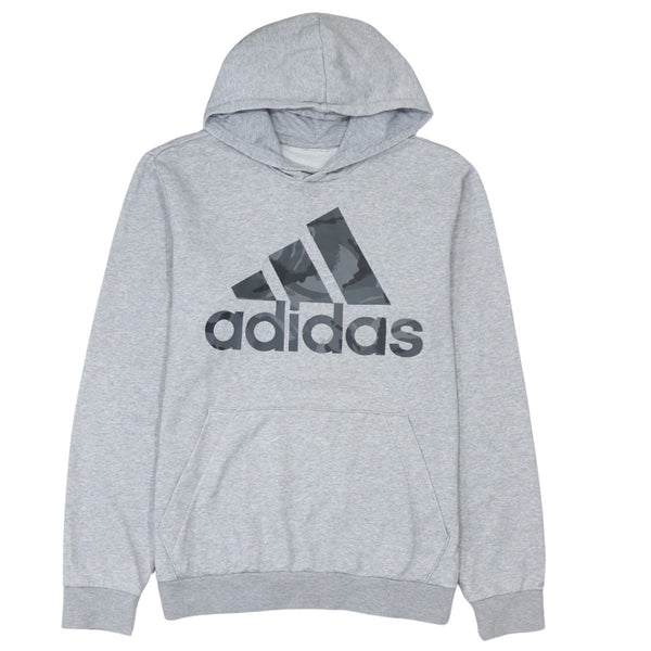 Adidas 90's Spellout Pullover Hoodie Small  Grey