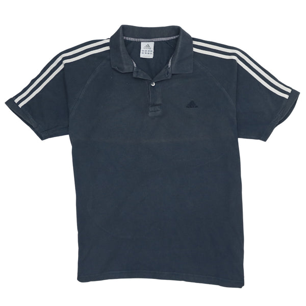 Adidas Vintage 90's Blue Polo Shirt Large Short Sleeves