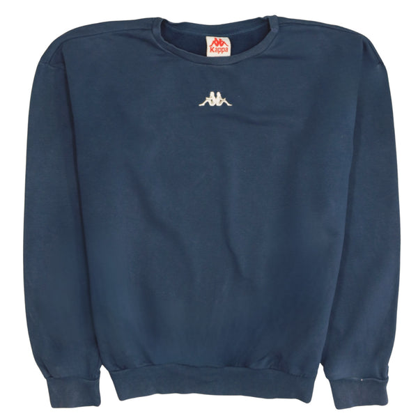 Kappa Vintage 90's Lightweight Crew Neck Sweatshirt Navy Small