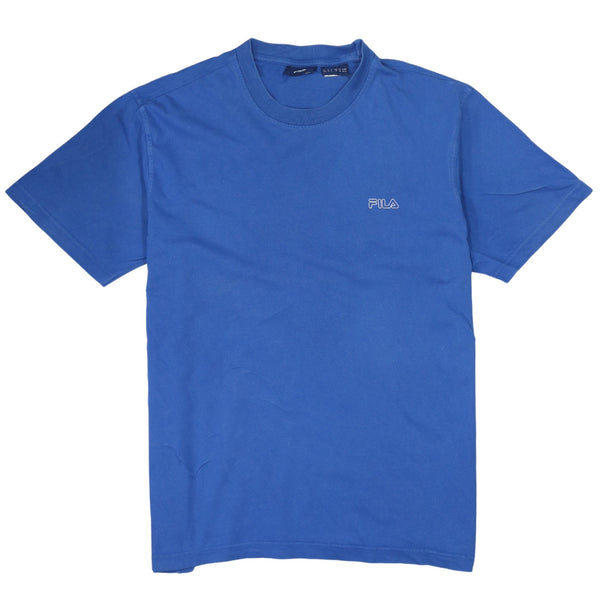 Vintage 90's Fila Blue Crew Neck Short Sleeve T-Shirt Medium Men's
