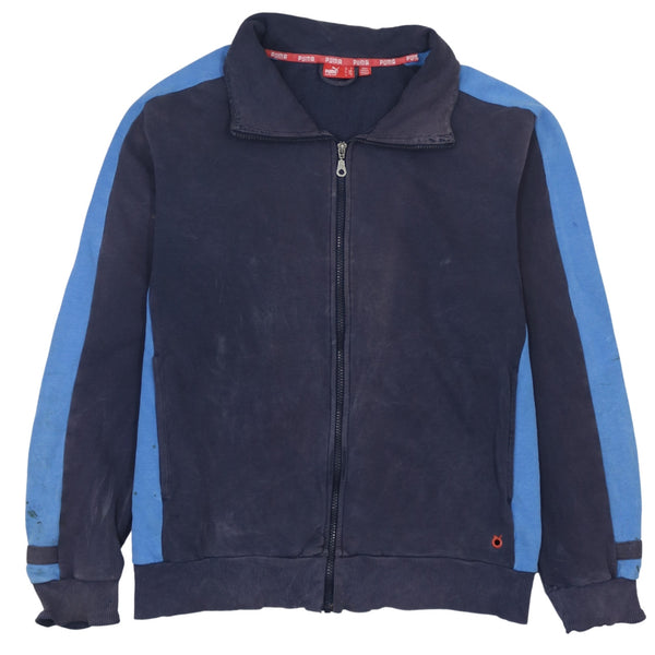 Puma 90's Vintage Navy Blue Full Zip Sweatshirt Men's Medium