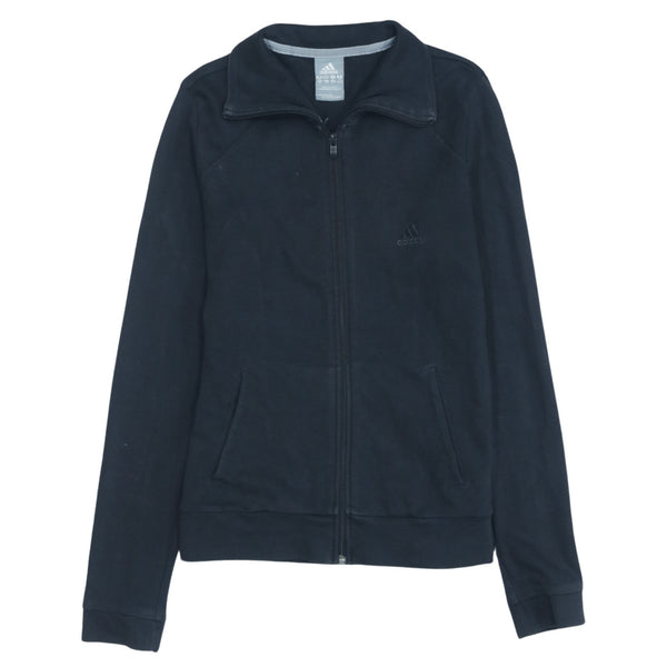 Adidas Vintage 90s Black Lightweight Full Zip Sweatshirt Small