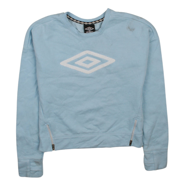 Vintage Umbro 90's Blue Spellout Crew Neck Sweatshirt Women's XLarge