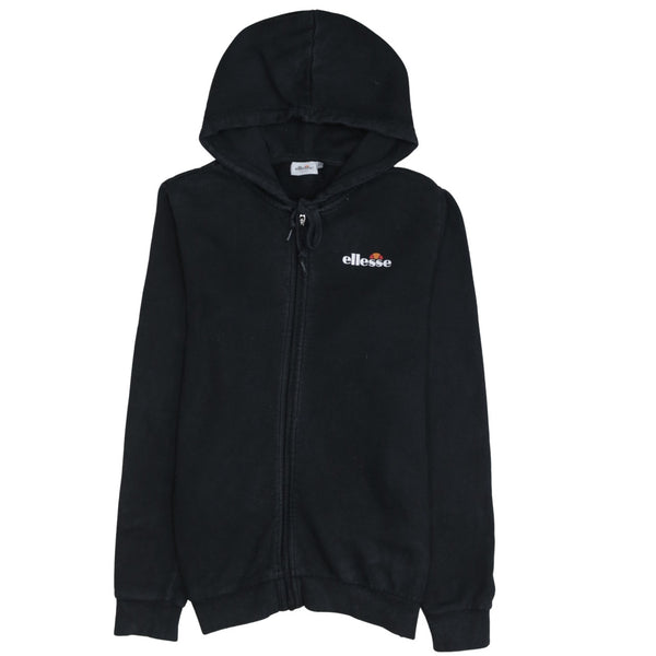 Ellesse 90's Lightweight Full Zip Up Hoodie Medium Black