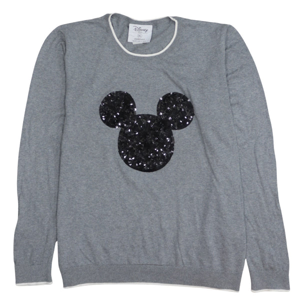 Disney 90's Mickey Mouse Crew Neck Sweatshirt XLarge Grey