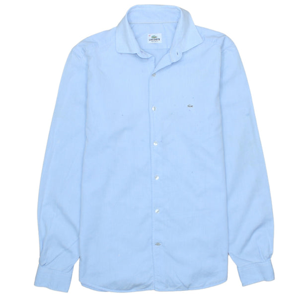 Lacoste 90's Blue Long Sleeve Button Up Shirt Men's Small