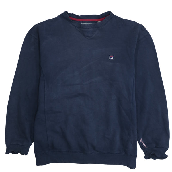 90's Fila Vintage Navy Blue Lightweight Crew Neck Sweatshirt Medium