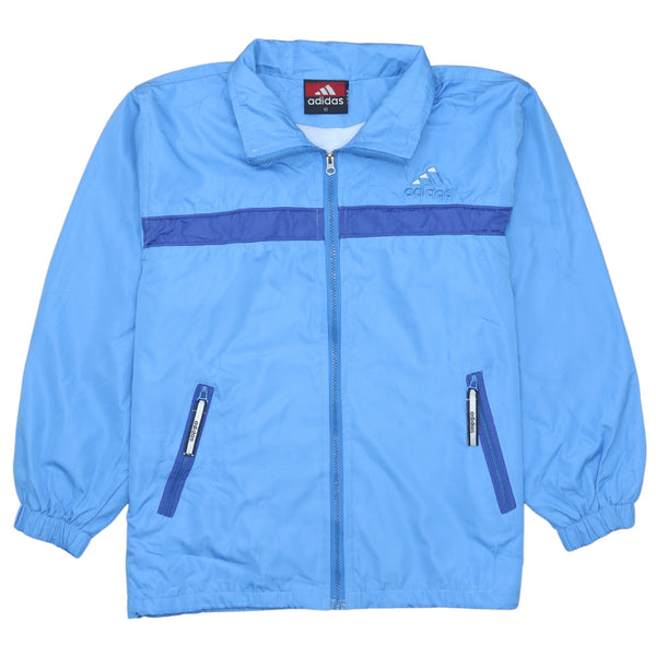 Adidas 90's Vintage Blue Full Zip Windbreaker, Medium