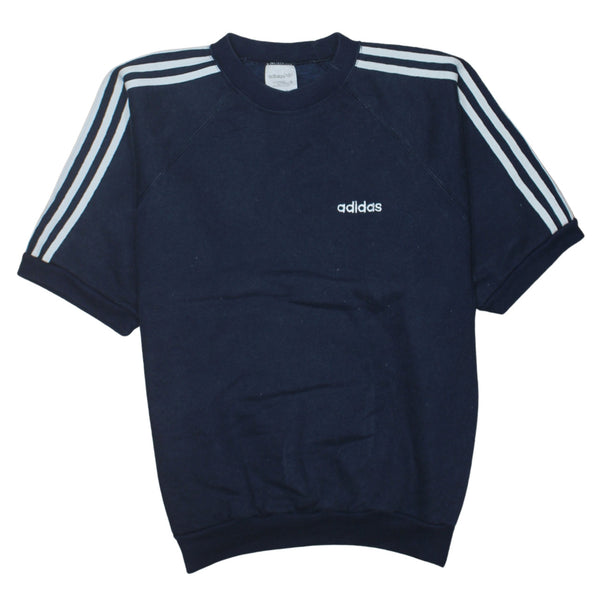 Adidas 90's Short Sleeves Crew Neck T Shirt Medium  Navy Blue