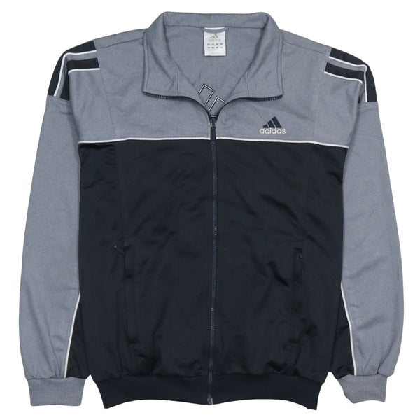 Adidas 90's Lightweight Full Zip Up Sweatshirt Large Black