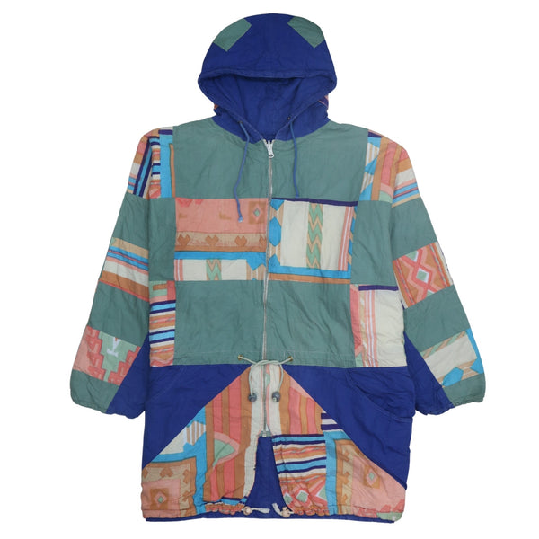 Active 90's Hooded Full Zip Up Windbreaker XXXLarge  Green