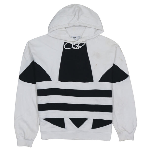 Adidas 90's Plain Pullover Hoodie Small White